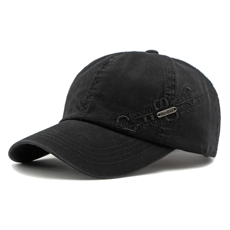 Avila — casquette en coton délavé — Noir
