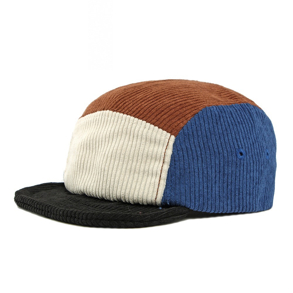 Gênes — casquette bicolore à visière courte — Caramel et visière noire, taille réglable