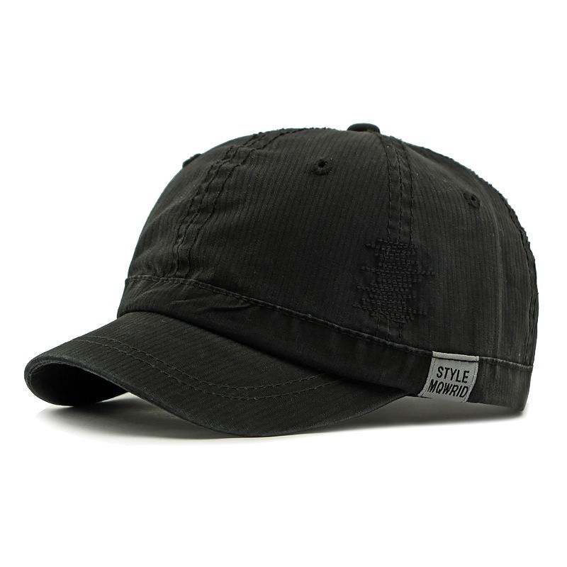 Vernon — casquette à visière courte réglable — Noir