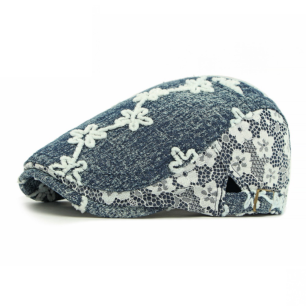 Washou — casquette en jean réglable — Bleu foncé