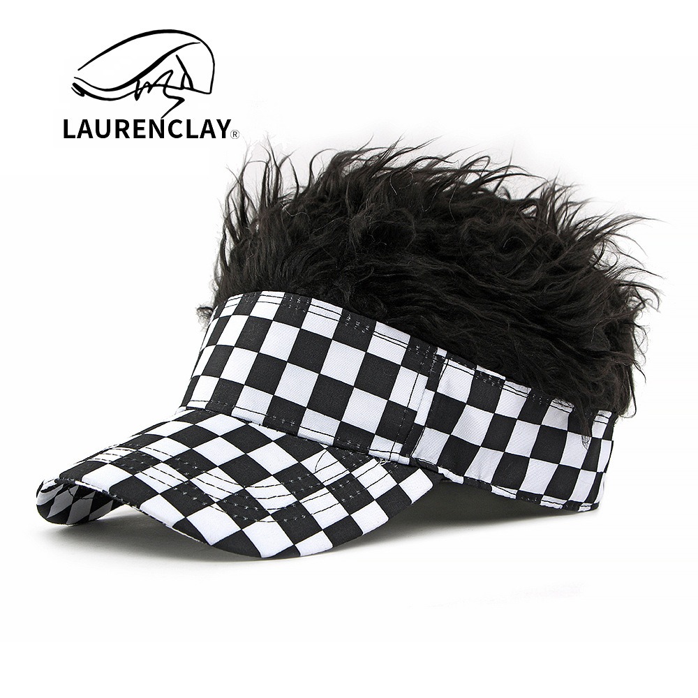 Riga — casquette à motif damier — Noir