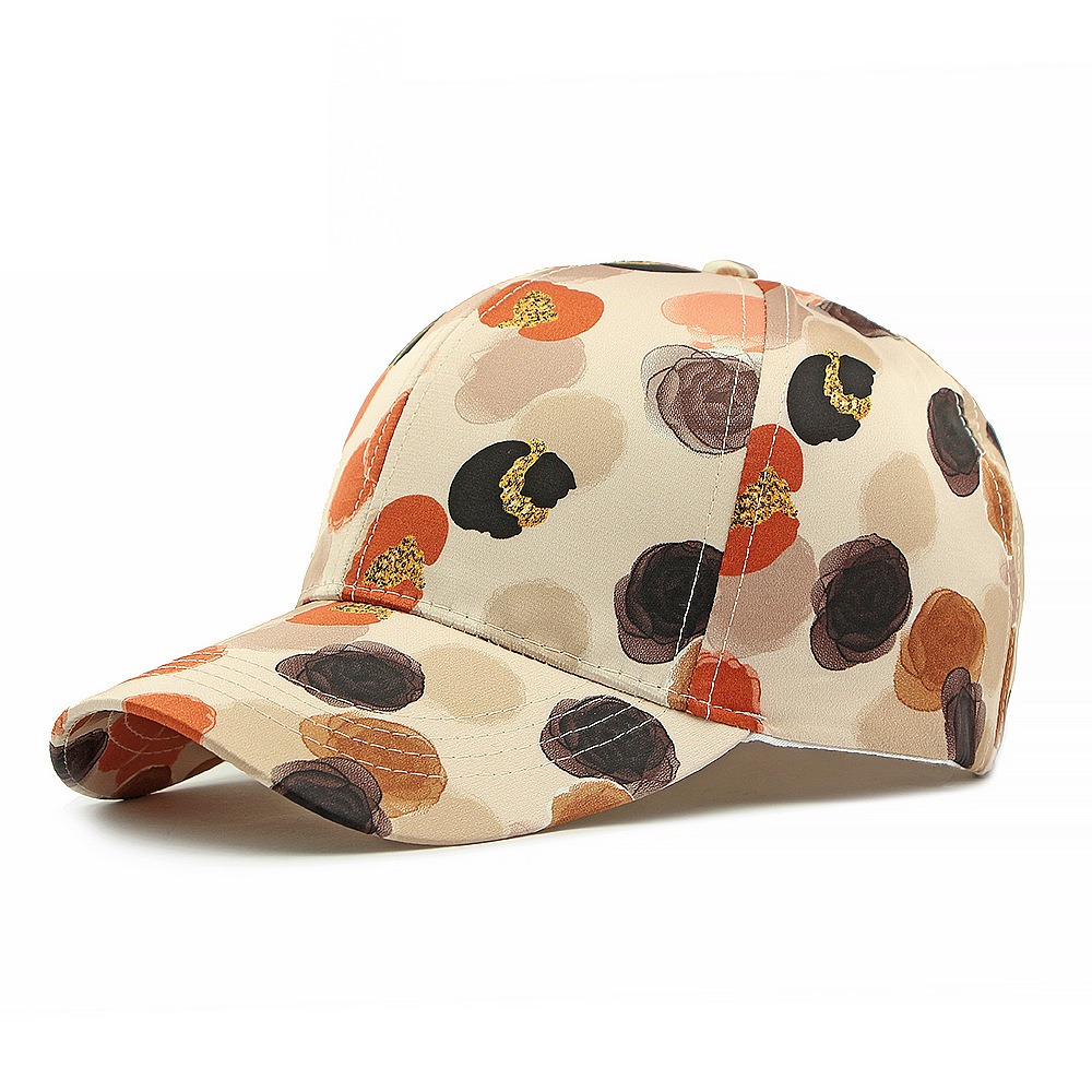 Alhelí — casquette fleurie réglable — Rose beige