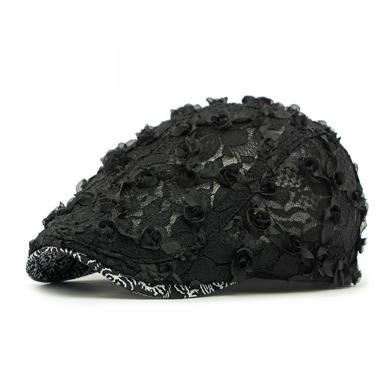 Neruda — béret d’été à visière courte — Noir
