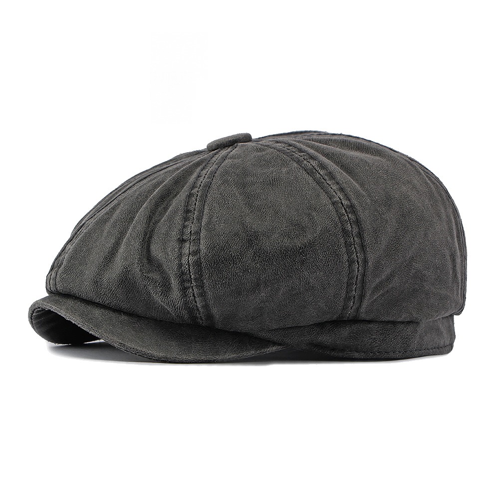 Pickwick — casquette à visière courte — Noir charbon