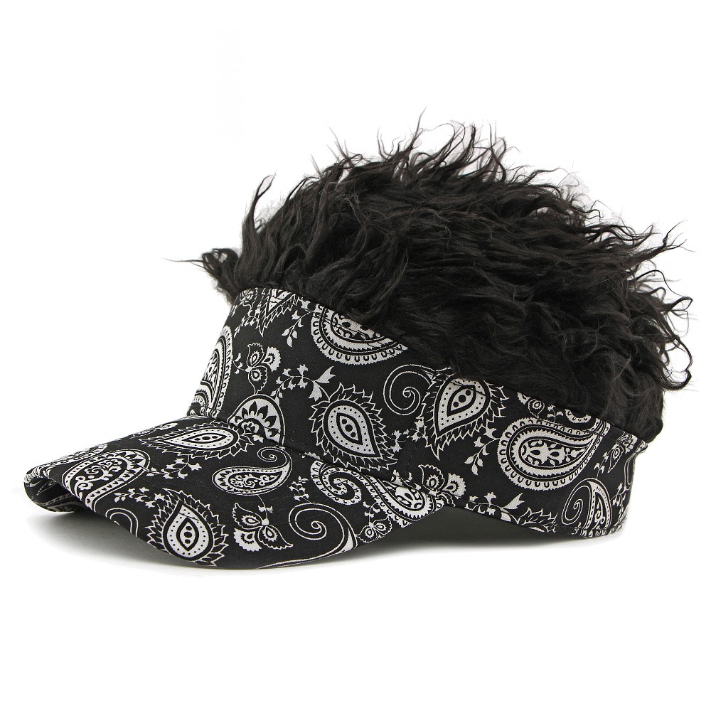 Chispa — casquette à cheveux factices — Noir
