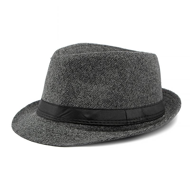 Campana — chapeau jazz à bord court — Gris foncé, M