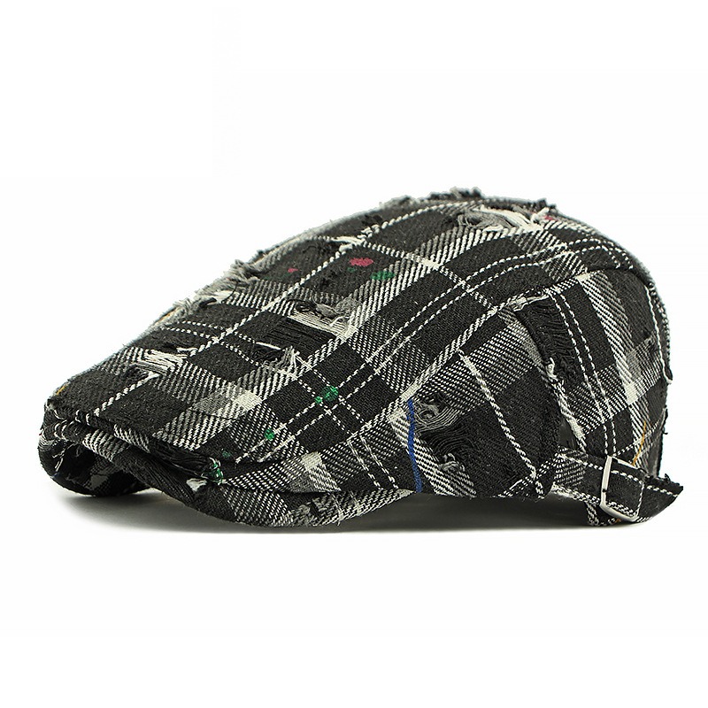 Almendro — béret à visière courte — Noir