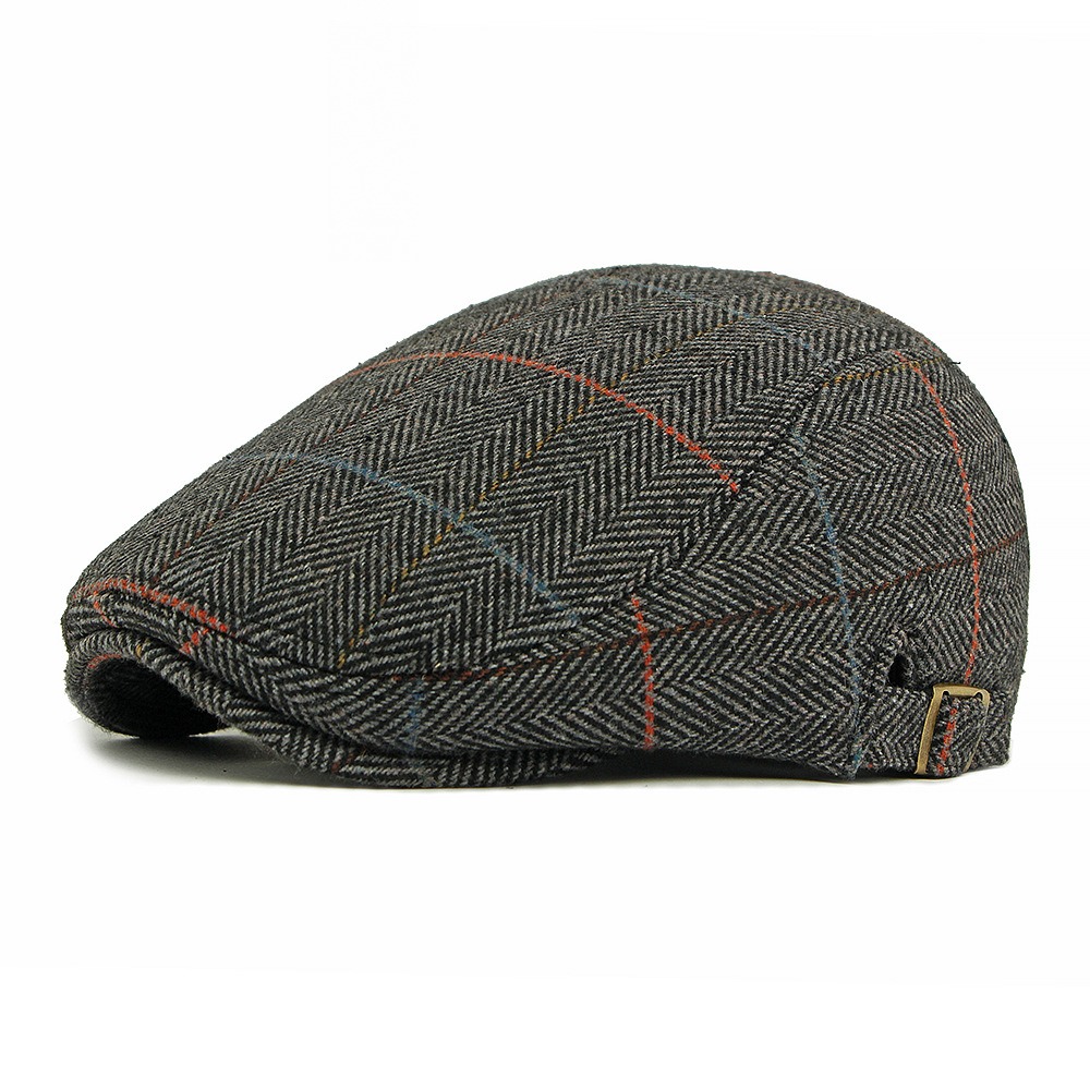 Navarra — béret à visière courte — Gris anthracite