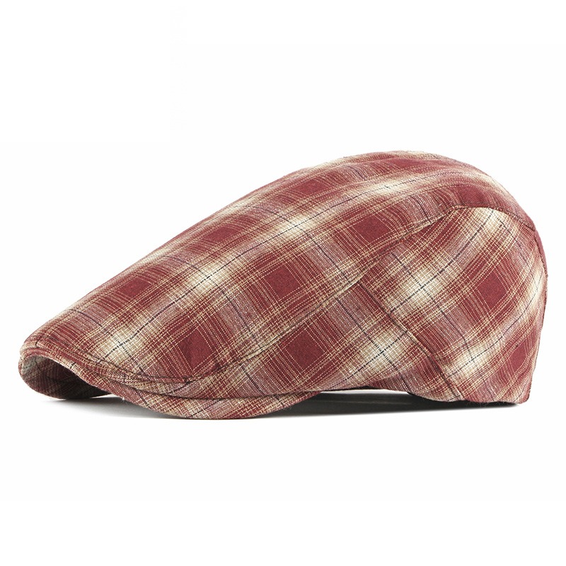 Alicante — béret à carreaux — Rouge