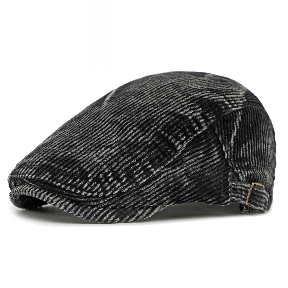 Teruel — béret à visière courte — Noir