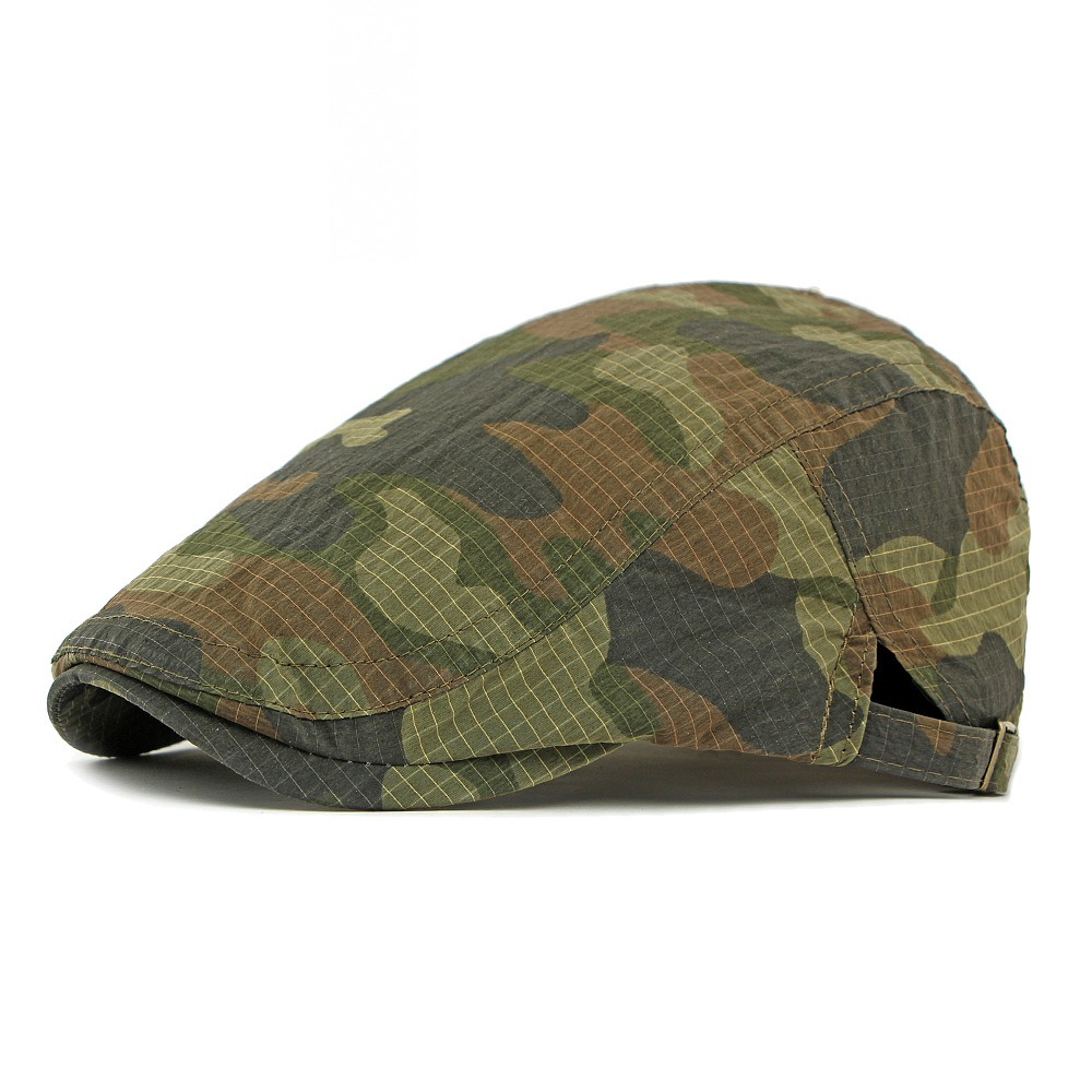 Jungla — béret plat à visière courte — Vert militaire, taille réglable