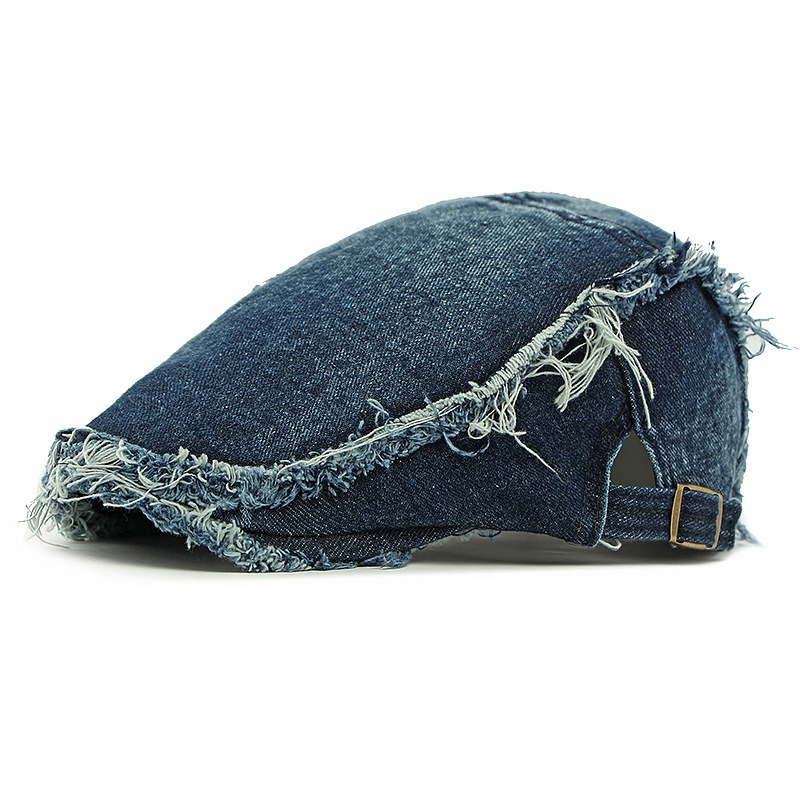 Patine — béret en jean délavé — Bleu foncé