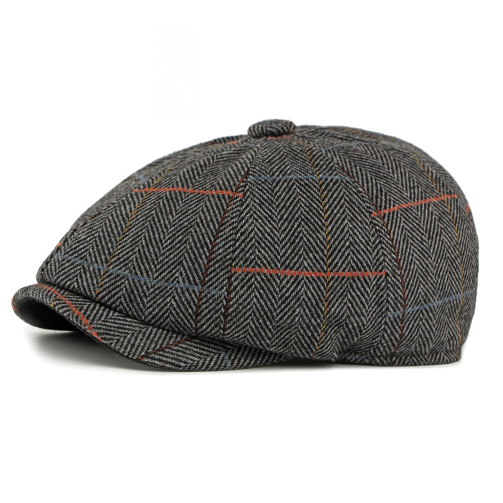 Tilbury — casquette huit pans — Noir et gris