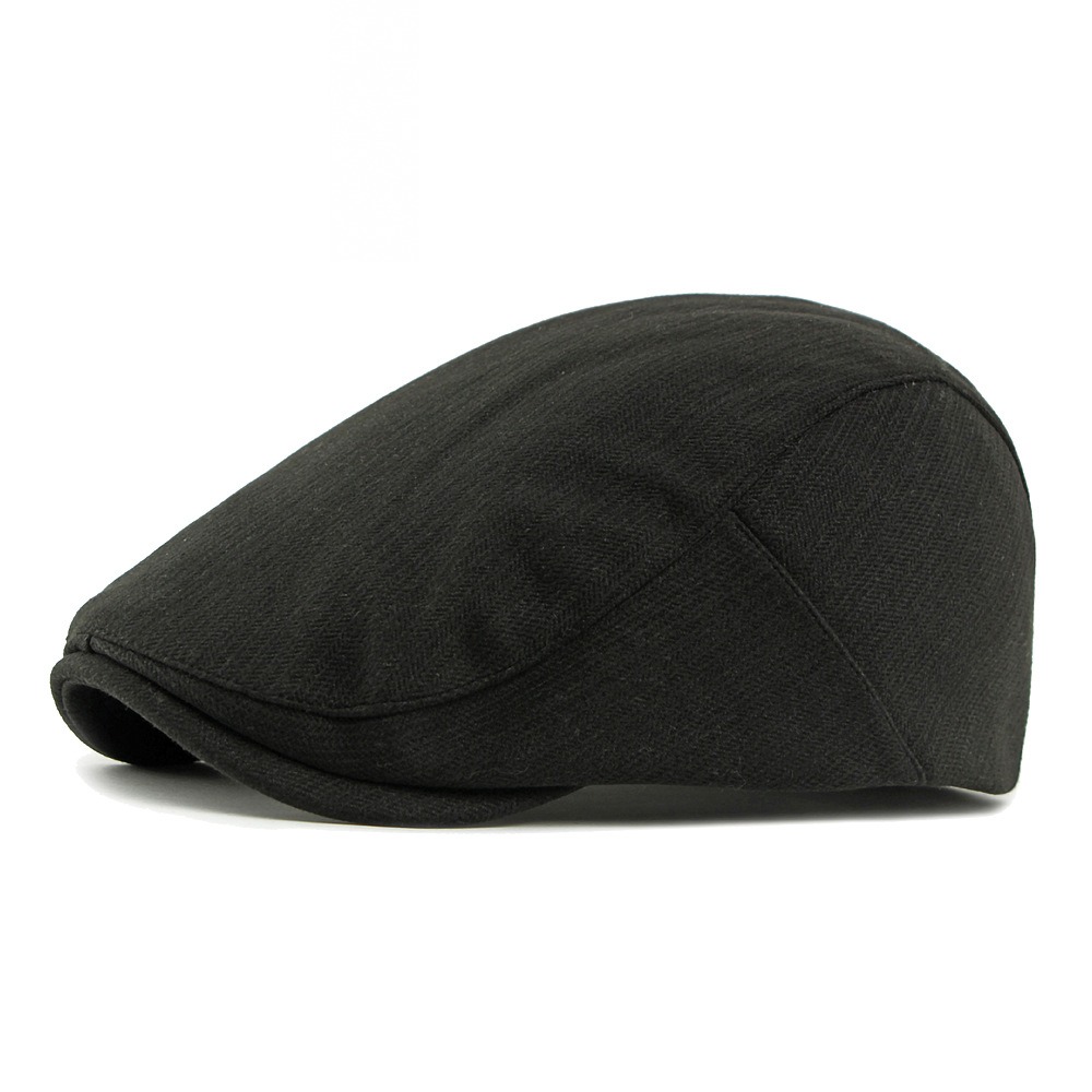 Ocre — béret à visière courte — Noir