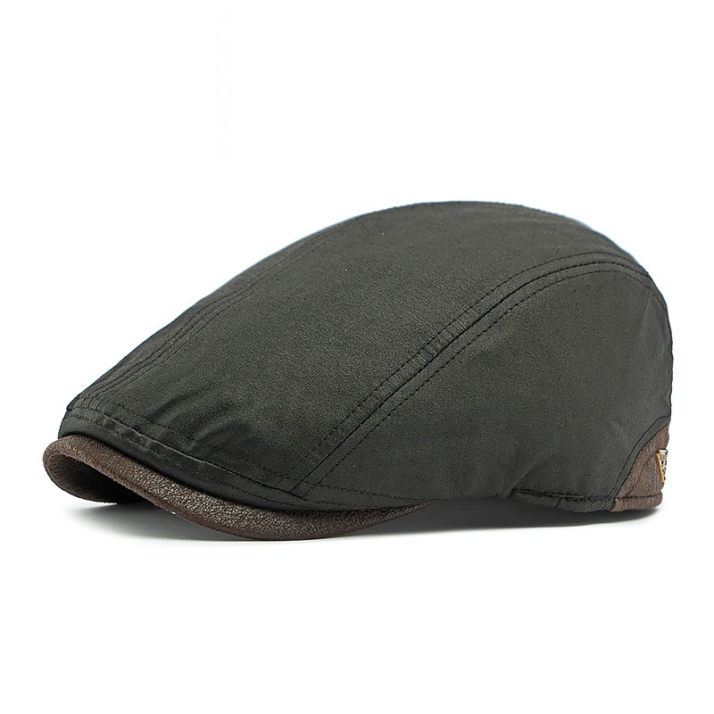Bermeo — béret à courte visière — Noir