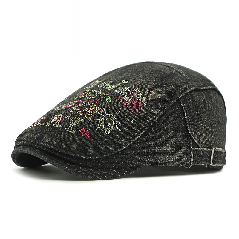 Vitoria — béret à visière courte — Noir