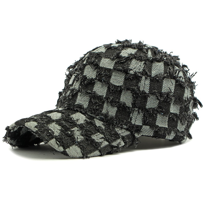 Ria — casquette en jean réglable — Noir